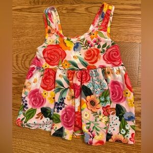 Posh Peanut Floral Print Top size 18-24 months